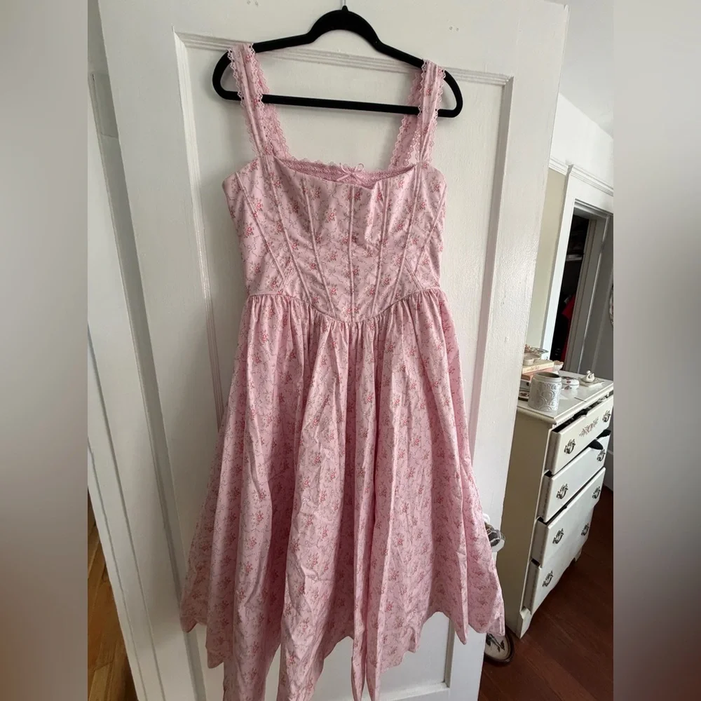 House of CB Pink Floral Lace Dress - Picture 2 of 6